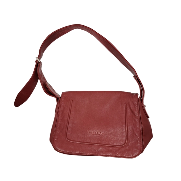 KENNETH COLE REACTION | Genuine Leather Red Shoulder Bag Purse - Picture 10 of 10